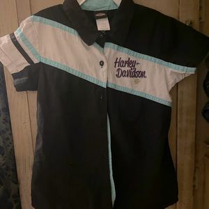 Little Girl’s Harley Davison Work Shirt, Size 6X